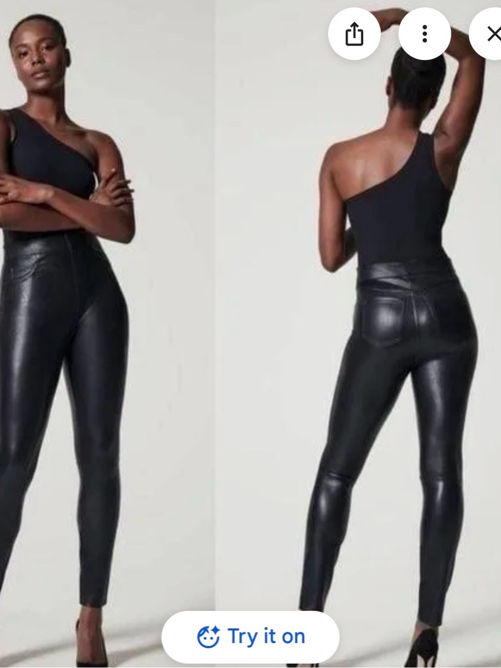 SPANX Faux Leather Skinny Pants - Black